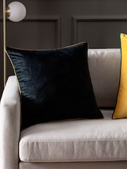 Furn Black Gold Meridian Velvet Cushion - Image 1 of 4