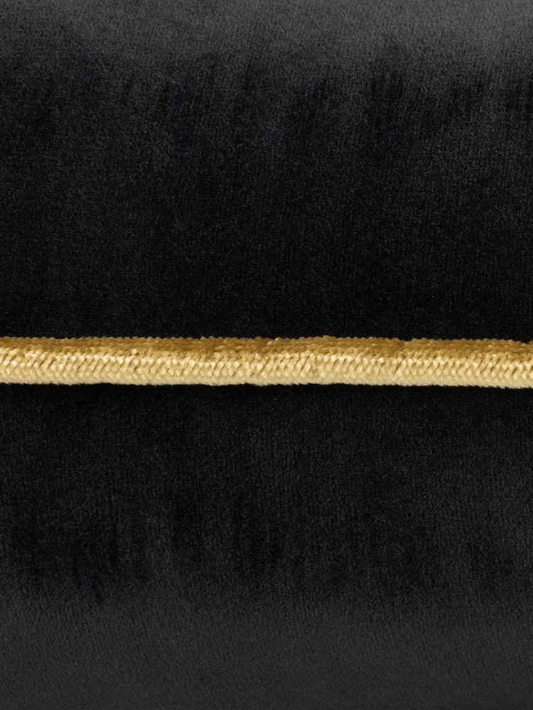 Furn Black Gold Meridian Velvet Cushion - Image 4 of 4