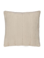 Paoletti Oatmeal Empress Faux Fur Cushion - Image 1 of 4