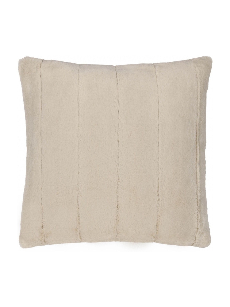 Paoletti Oatmeal Empress Faux Fur Cushion - Image 1 of 4 Paoletti Oatmeal Empress Faux Fur Cushion - Image 1 of 4