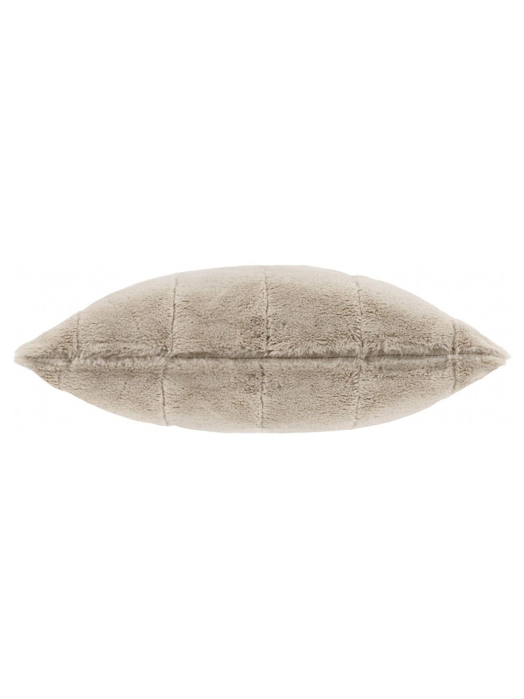 Paoletti Oatmeal Empress Faux Fur Cushion - Image 2 of 4 Paoletti Oatmeal Empress Faux Fur Cushion - Image 2 of 4