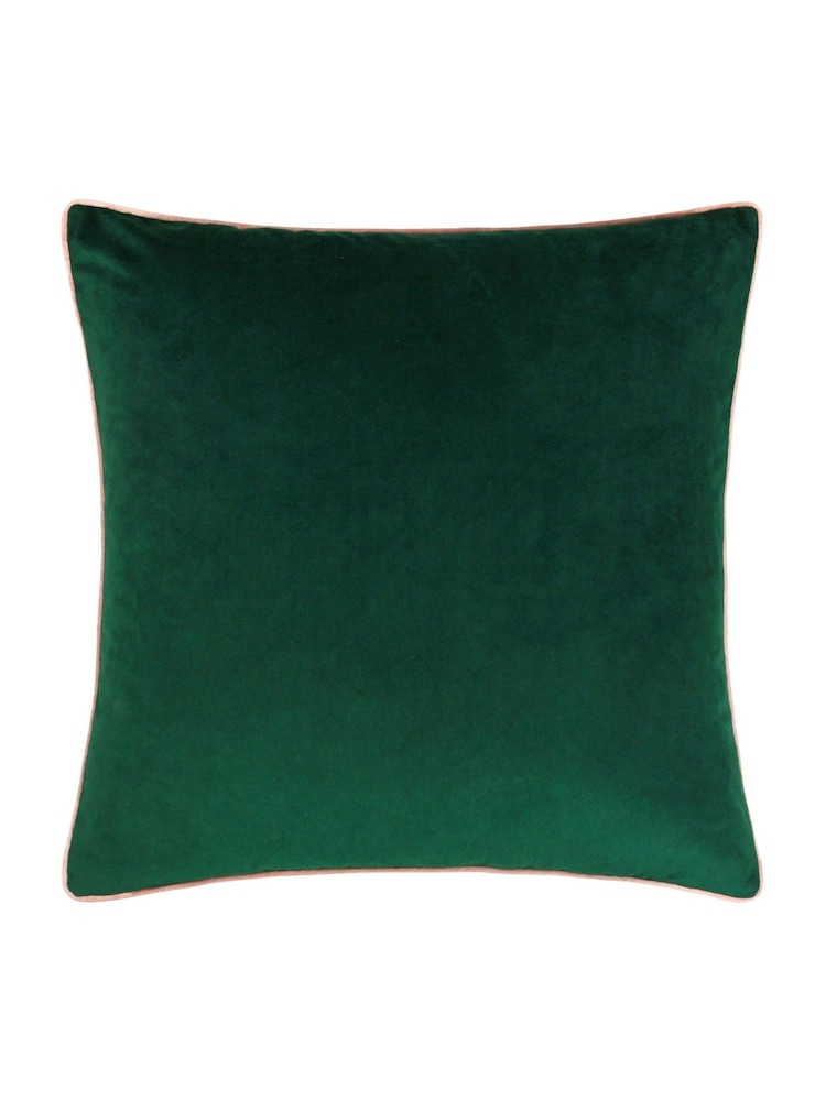 Furn Emerald Blush Meridian Velvet Cushion - Image 2 of 4