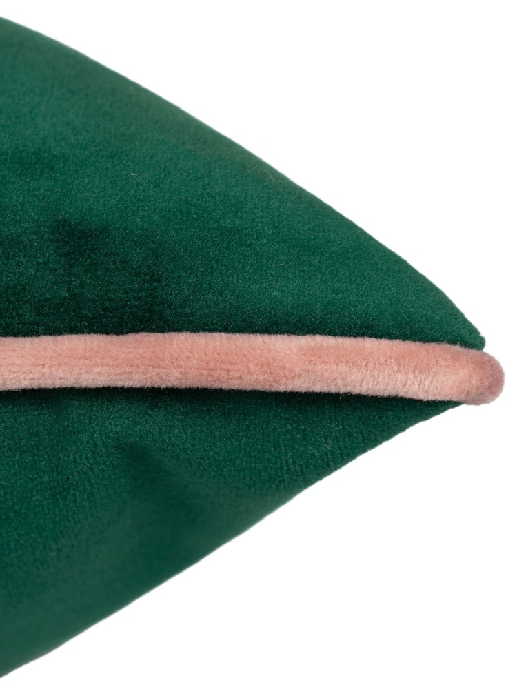 Furn Emerald Blush Meridian Velvet Cushion - Image 4 of 4