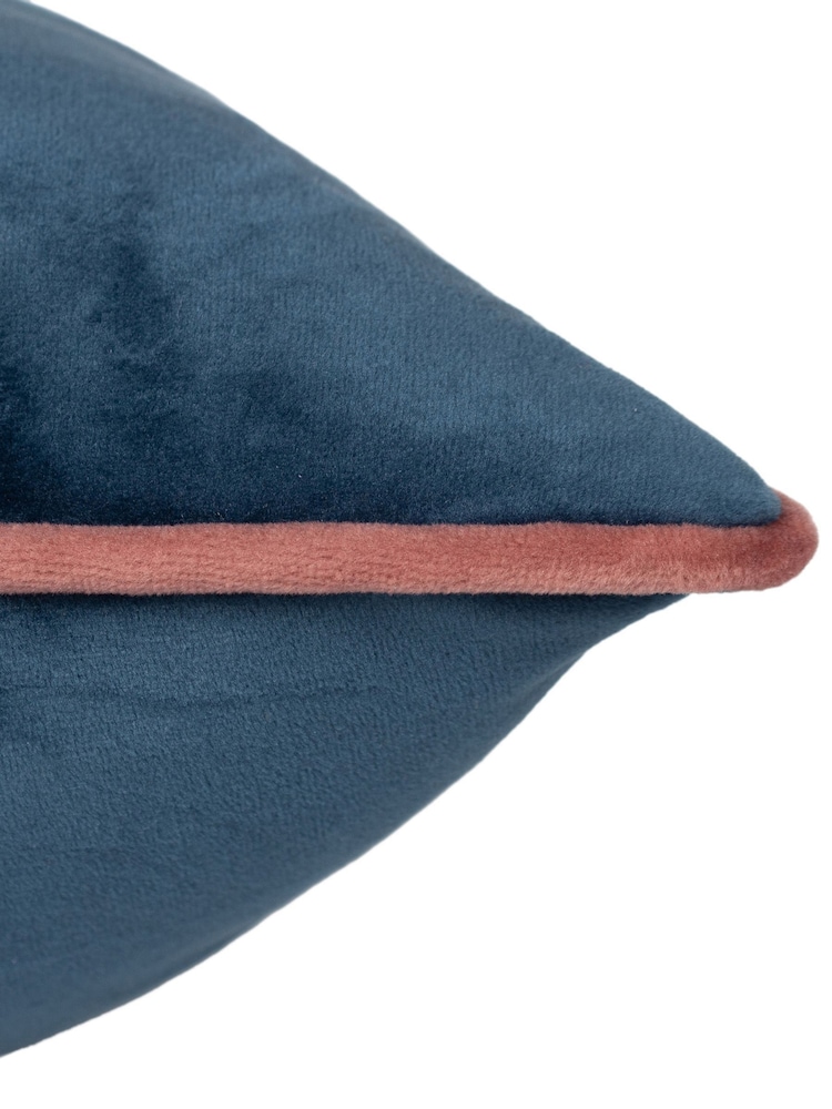 Furn Petrol Blush Meridian Velvet Cushion - Image 4 of 4