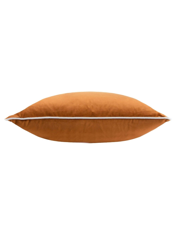 Furn Ginger Ecru Meridian Velvet Cushion - Image 2 of 3