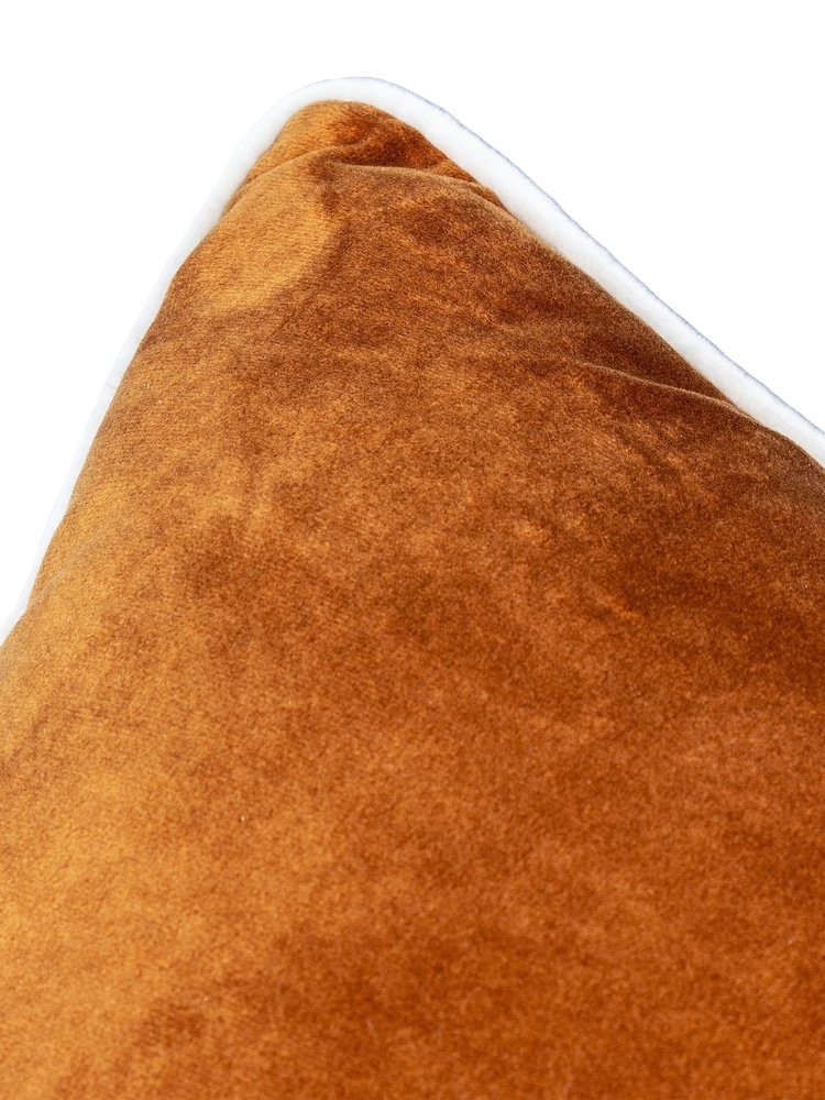 Furn Ginger Ecru Meridian Velvet Cushion - Image 3 of 3 Furn Ginger Ecru Meridian Velvet Cushion - Image 3 of 3
