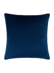 Furn Navy Silver Meridian Velvet Cushion - Image 2 of 4