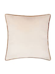 Furn Ecru Ginger Meridian Velvet Cushion - Image 1 of 3