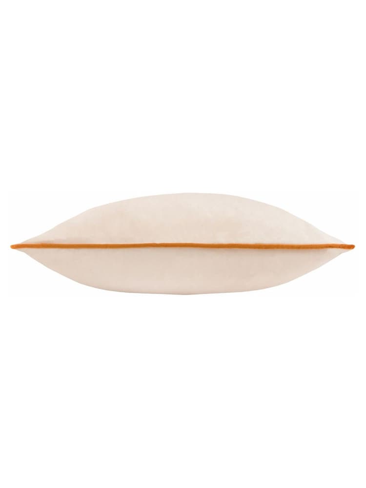 Furn Ecru Ginger Meridian Velvet Cushion - Image 2 of 3