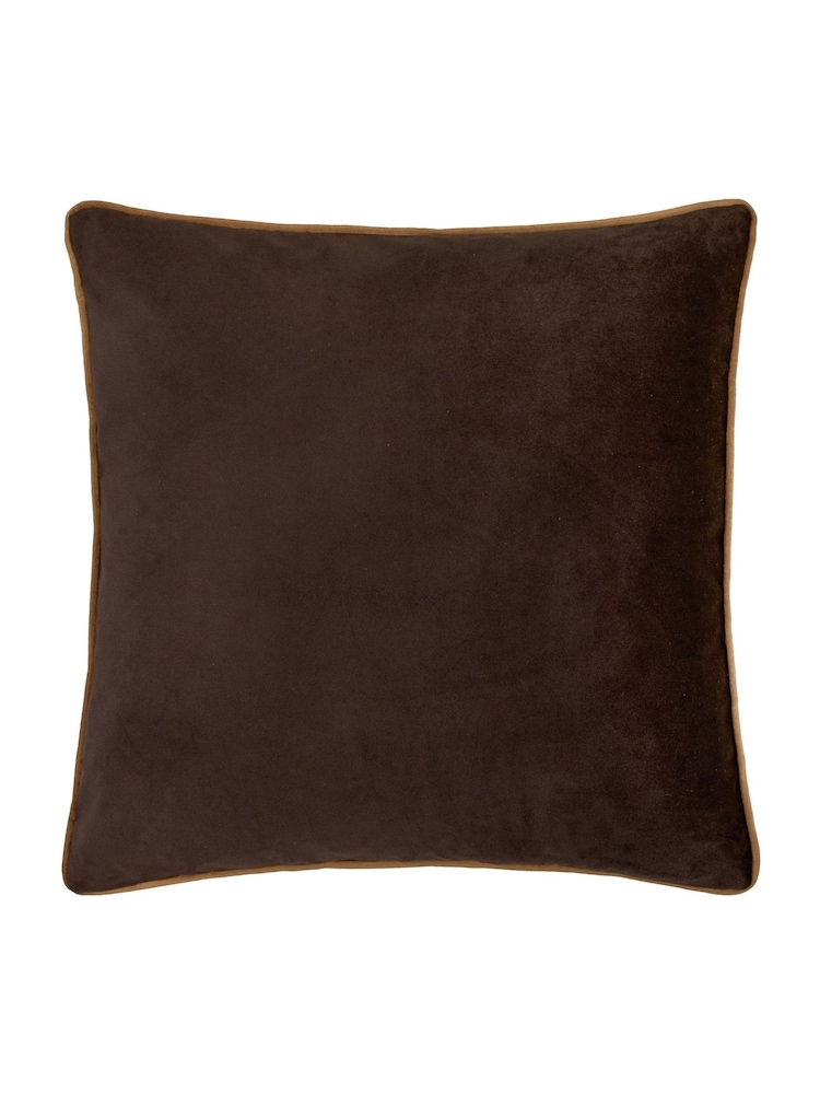 Furn Chocolate Caramel Meridian Velvet Cushion - Image 1 of 3