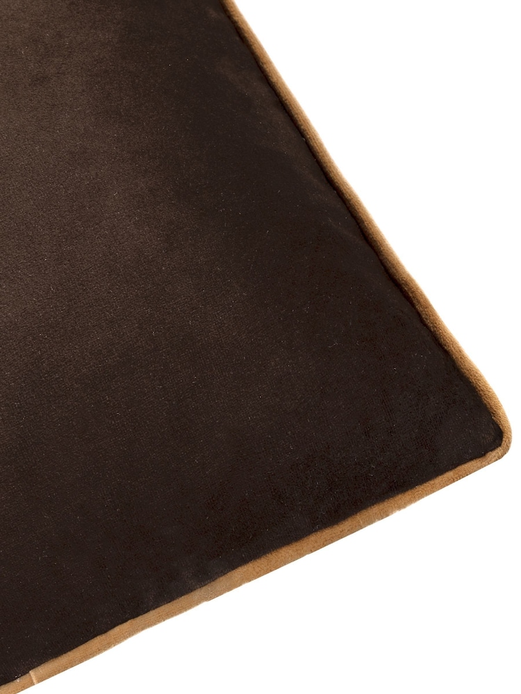 Furn Chocolate Caramel Meridian Velvet 45 x 45cm Cushion - Image 5 of 5 Furn Chocolate Caramel Meridian Velvet 45 x 45cm Cushion - Image 5 of 5
