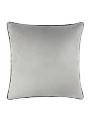 Furn Silver Navy Meridian Velvet Cushion - Image 2 of 4
