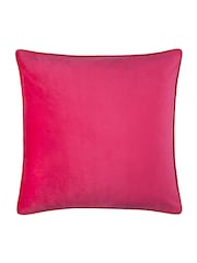 Furn Hot Pink Red Meridian Velvet Cushion - Image 1 of 4