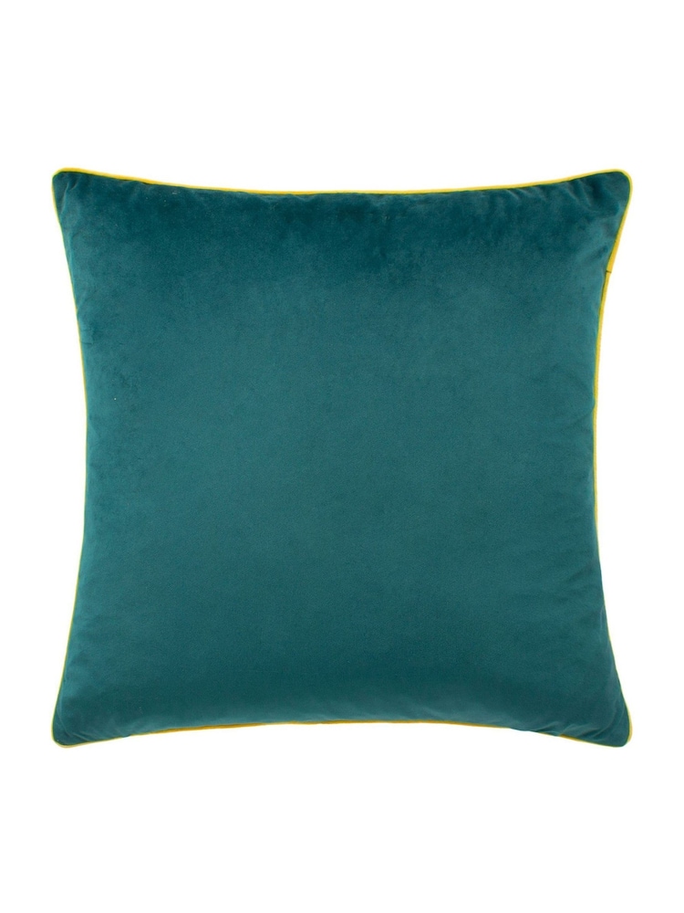 Furn Teal Cylon Meridian Velvet Cushion - Image 2 of 4