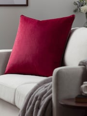 Furn Cranberry Mocha Meridian Velvet Cushion - Image 1 of 4