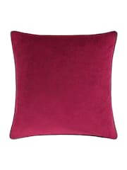 Furn Cranberry Mocha Meridian Velvet Cushion - Image 2 of 4