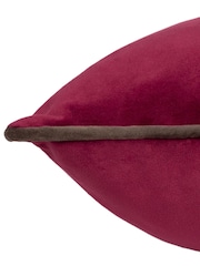 Furn Cranberry Mocha Meridian Velvet Cushion - Image 4 of 4