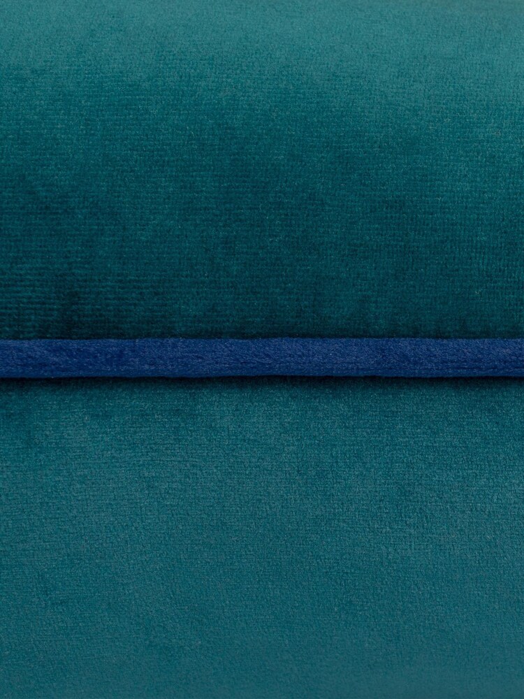 Furn Teal Navy Meridian Velvet Cushion - Image 3 of 3