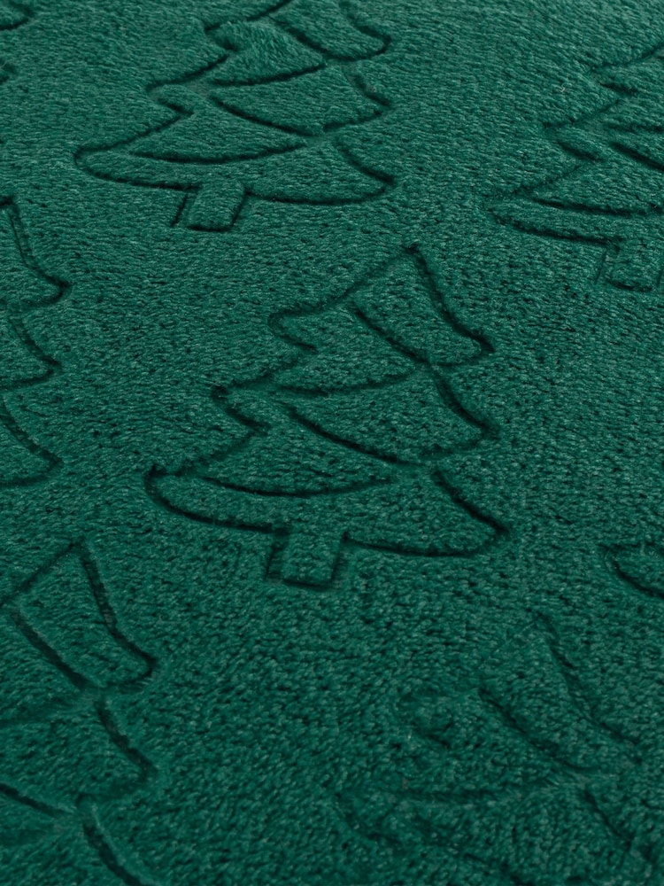 Furn Emerald Festive Trees Embossed Cushion - Image 3 of 3