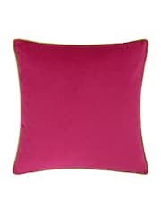 Furn Hot Pink Lime Meridian Velvet Cushion - Image 2 of 3