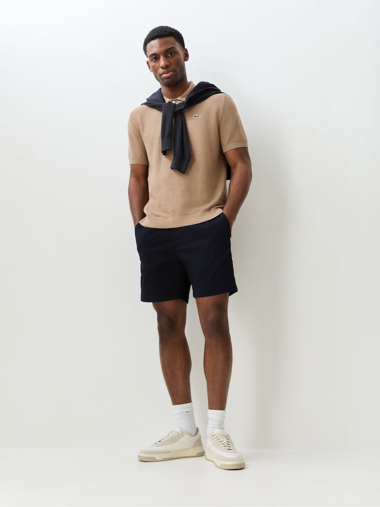 Lacoste Blue Relaxed Fit Stretch Cotton Shorts - Image 2 of 9