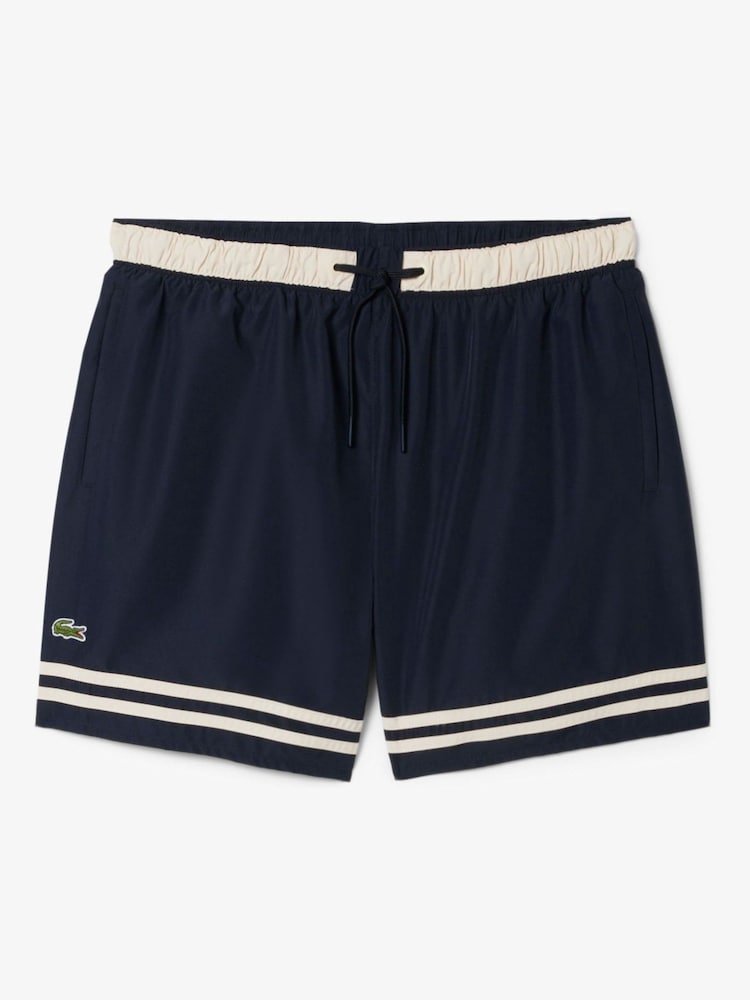 Lacoste Mid Length Monochrome Swim Trunks - Bild 1 von 5