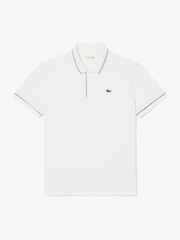 Lacoste White Classic Fit UPF50 Golf Polo Shirt - Image 1 of 3