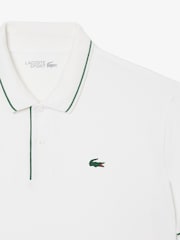 Lacoste White Classic Fit UPF50 Golf Polo Shirt - Image 2 of 3