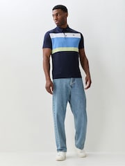 Lacoste Blue Regular Fit Ultra-Dry UPF50 Jersey Golf Polo Shirt - Image 2 of 4