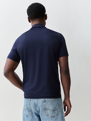 Lacoste Blue Regular Fit Ultra-Dry UPF50 Jersey Golf Polo Shirt - Image 3 of 4