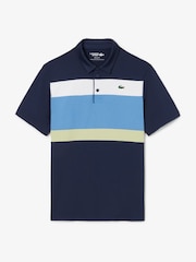 Lacoste Blue Regular Fit Ultra-Dry UPF50 Jersey Golf Polo Shirt - Image 4 of 4