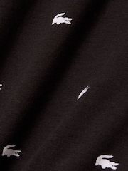 Lacoste Brown Relaxed Fit Croc Print Pyjamas Set - Image 5 of 5