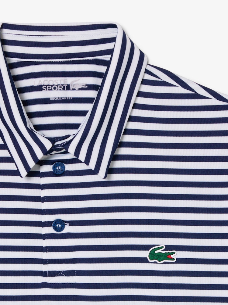 Lacoste Blue Regular Fit Ultra-Dry UPF50 Golf Polo Shirt - Image 2 of 3