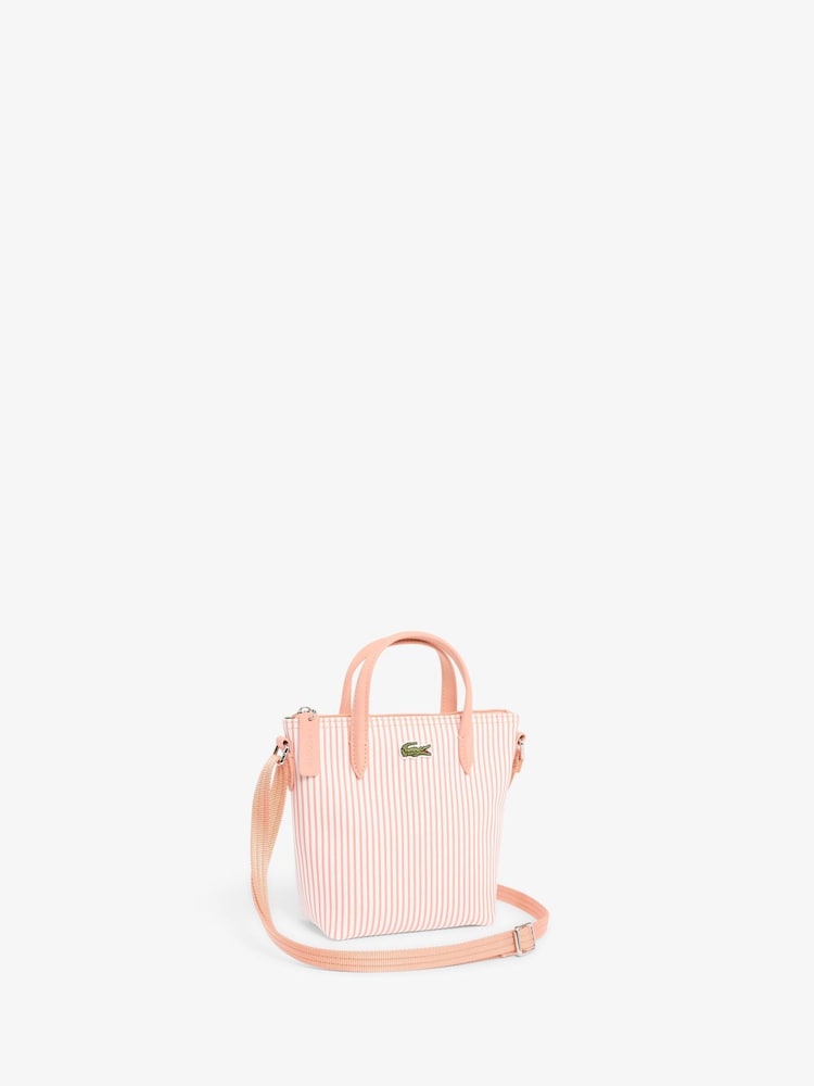 Lacoste Pink L 12 Concept Mini Stripe Shopping Bag - Image 2 of 4