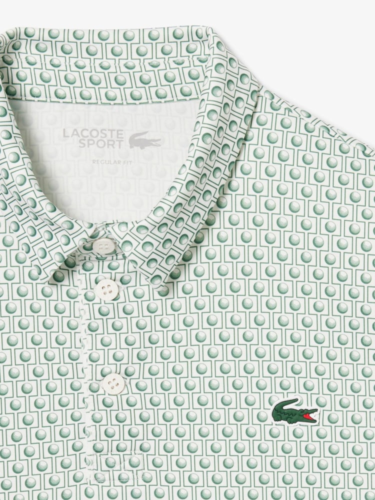 Lacoste Green Regular Fit Ultra-Dry UPF50 Jersey Golf Polo Shirt - Image 2 of 3