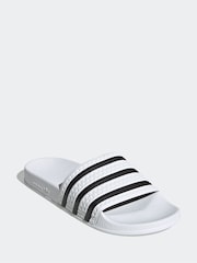 adidas Originals White adilette Sandal - Image 1 of 5
