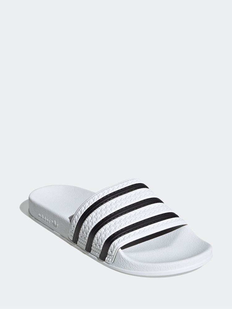 adidas Originals White adilette Sandal - Image 1 of 5