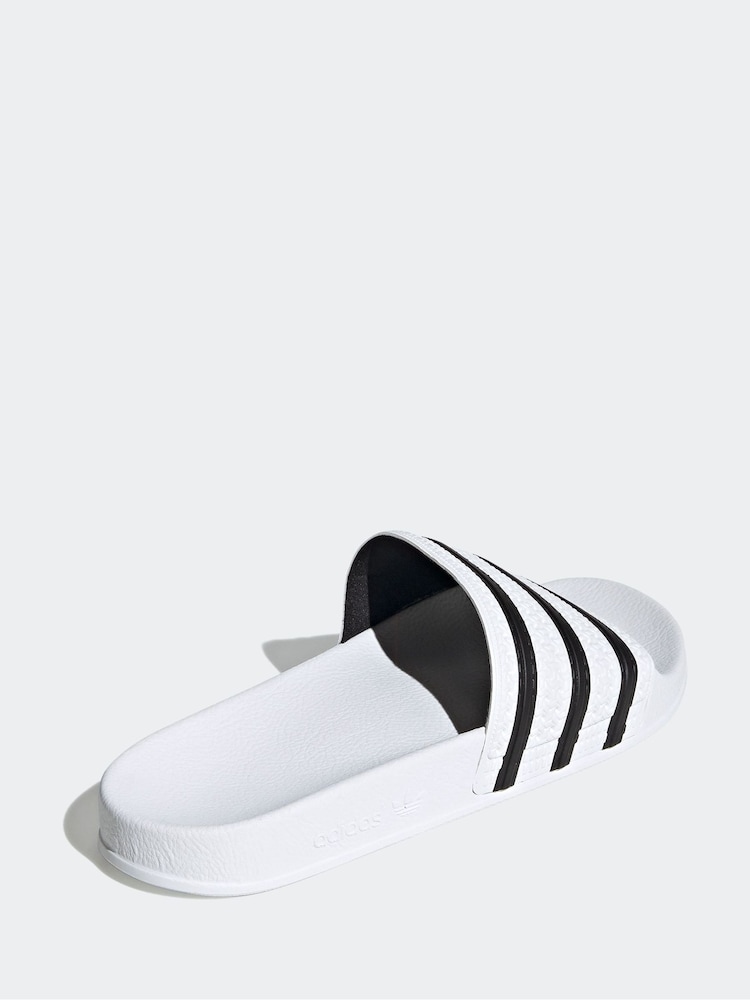 adidas Originals White adilette Sandal - Image 2 of 5