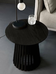 Julian Bowen Black Ollie Round Lamp Table - Image 1 of 6