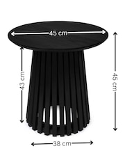 Julian Bowen Black Ollie Round Lamp Table - Image 4 of 6