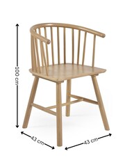 Julian Bowen Set of 2 Light Beech Oak Kaito Dining Chairs - Image 6 of 6