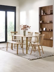 Julian Bowen Set of 2 Natural Oak Sakura Dining Chairs - Image 2 of 6