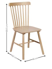 Julian Bowen Set of 2 Natural Oak Sakura Dining Chairs - Image 6 of 6
