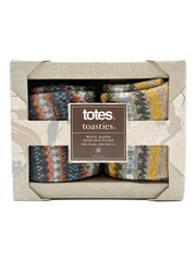 Totes Toasties Mens Wool Blend Fair Isle Slipper Socks - Bild 4 von 4