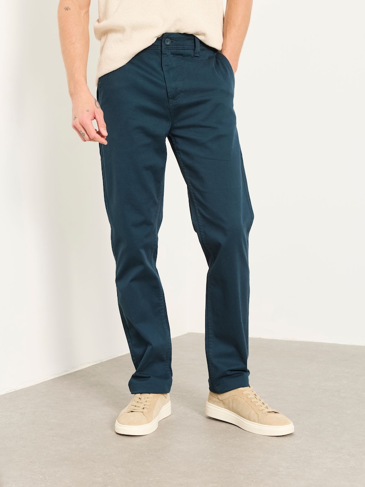 FatFace Carbis Teal Blue Straight Fit Chinos - Image 1 of 5