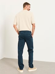 FatFace Carbis Teal Blue Straight Fit Chinos - Image 2 of 5