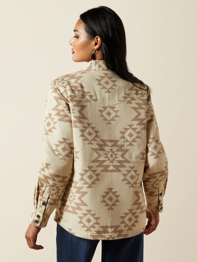 Ariat Cream Clovis Insulated Shirt Jacket - Image 4 of 4 Ariat Cream Clovis Insulated Shirt Jacket - Image 4 of 4