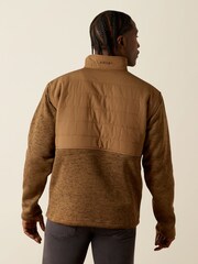 Ariat Mens Caldwell Reinforced Snap Sweater Khaki Jumper - Image 2 of 4