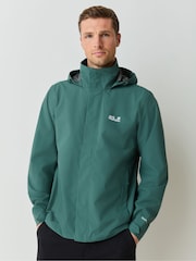 Jack Wolfskin Green Trailtime 2 Layer Waterproof Jacket - Image 1 of 8