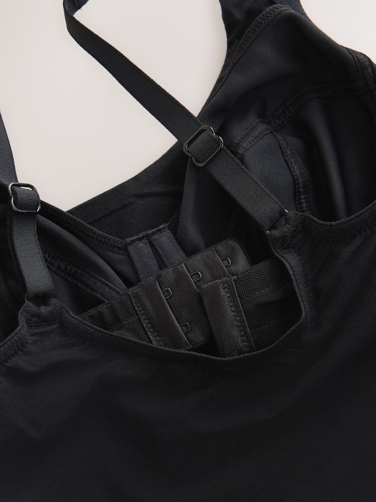 Black DD+ Hidden Support Cotton Bra Top Vest - Image 8 of 8